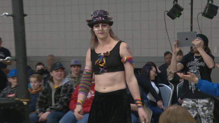 A photo of wrestler Ehva Jones, who goes by the ring name E.V.