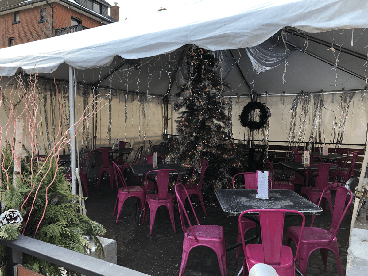 Electric Diner’s outdoor patio, which has allowed the business to remain open throughout the pandemic.