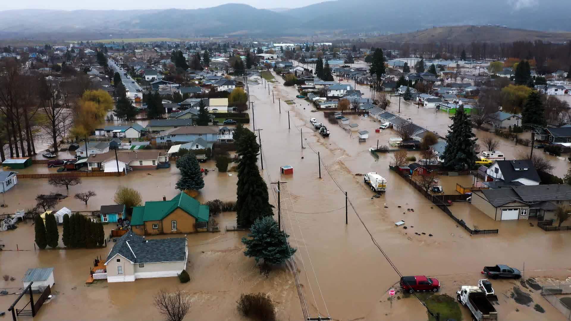 Drone photo of the Nov. 15 flood in Merritt B.C.