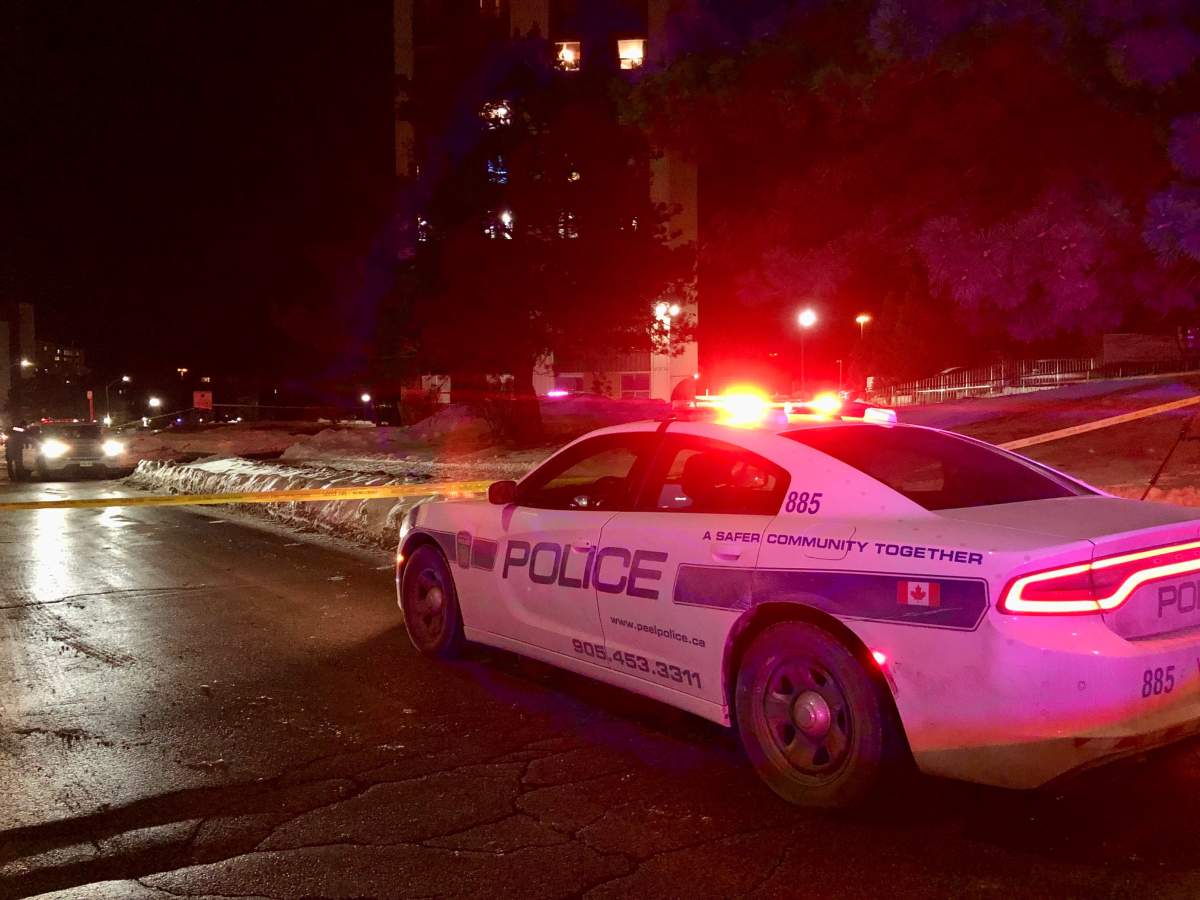 Mississauga police on the scene.