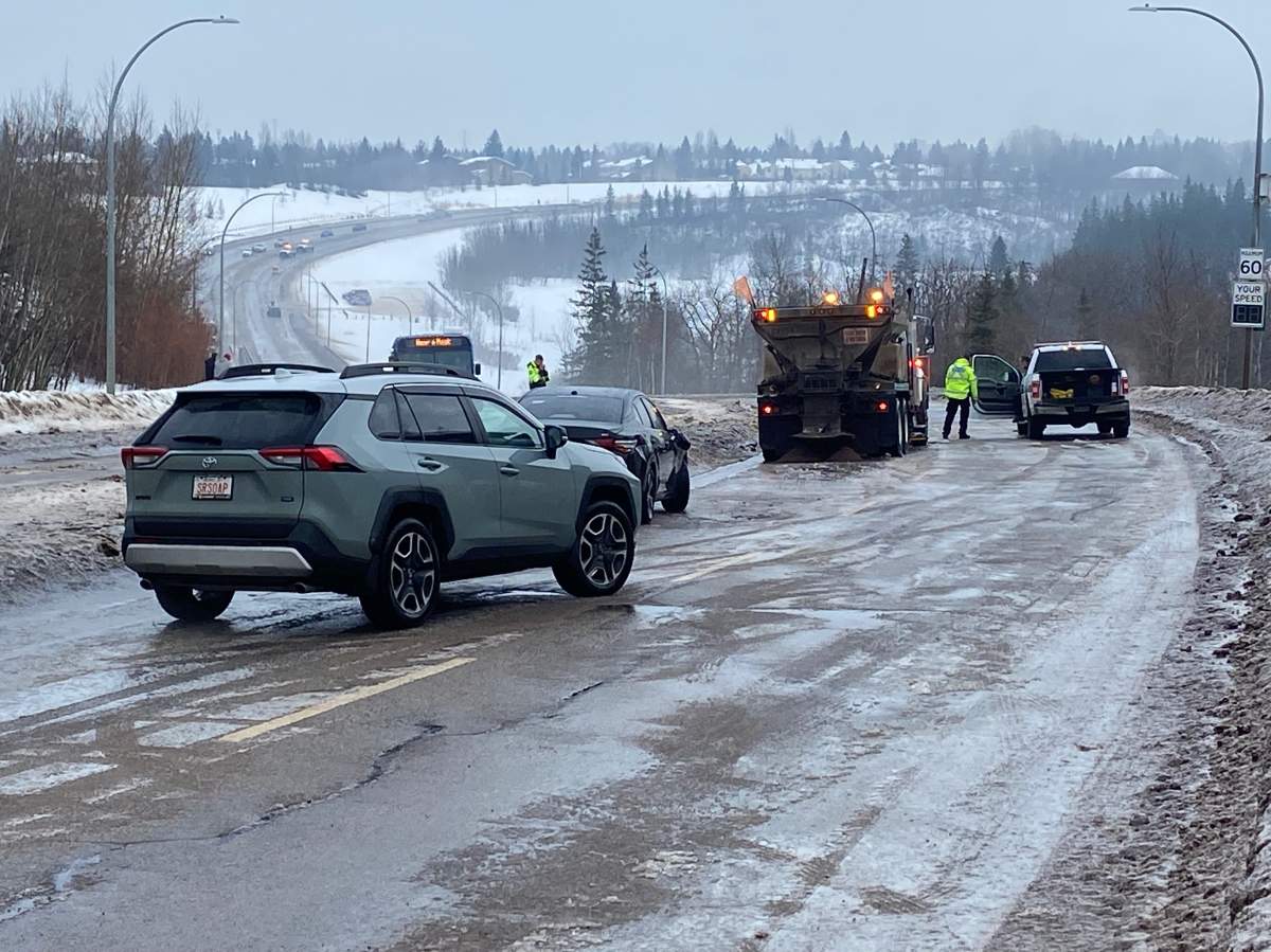 Edmonton slippery roads