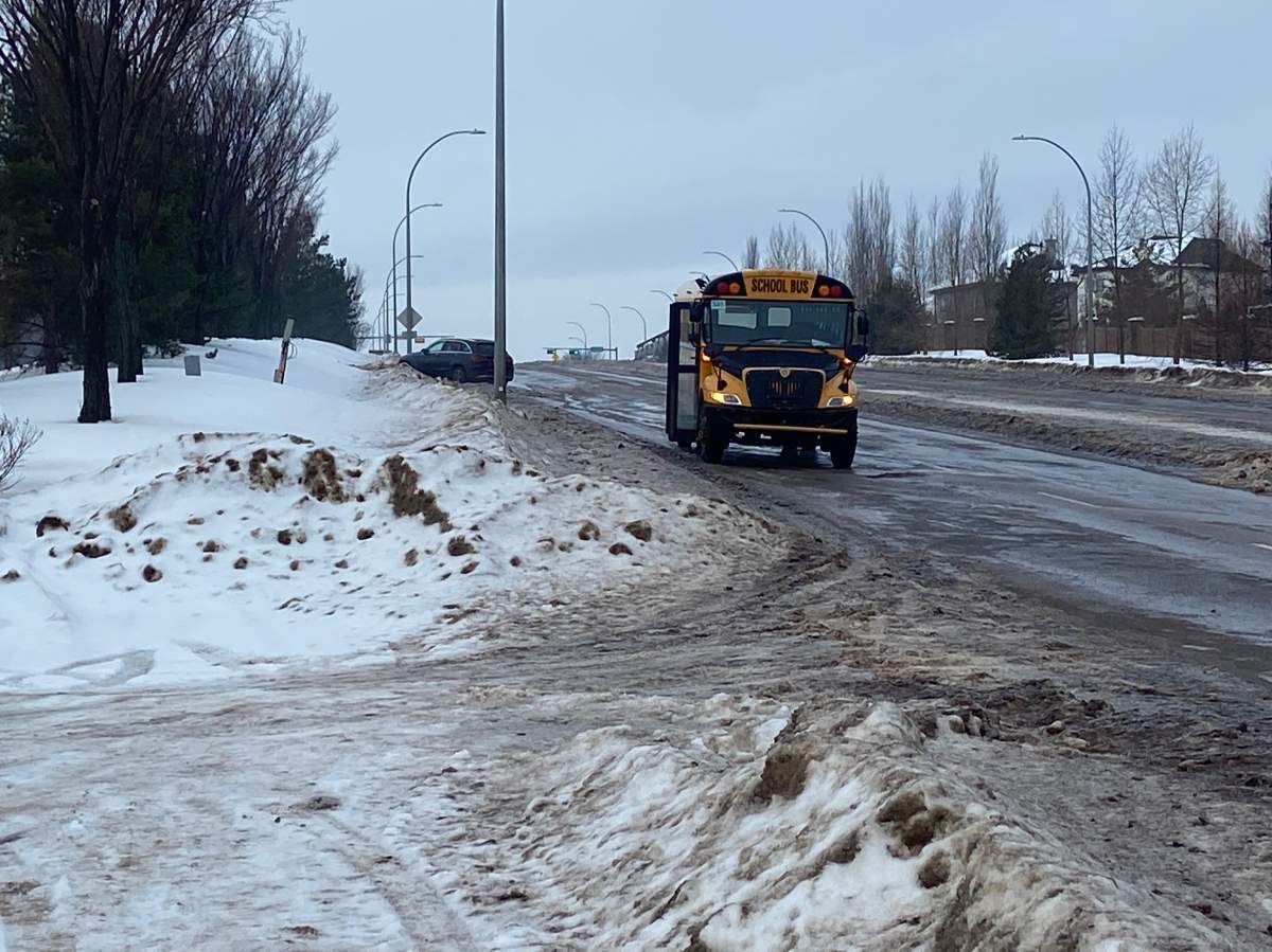 Edmonton slippery roads