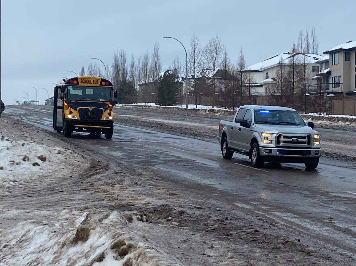 Edmonton slippery roads