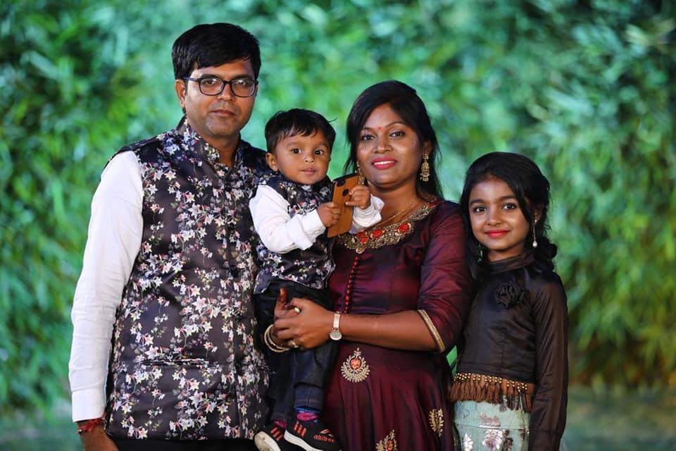 Jagdish Patel (left to right), son Dharmik, wife and mother Vaishaliben and daughter Vihangi are shown in a handout photo.