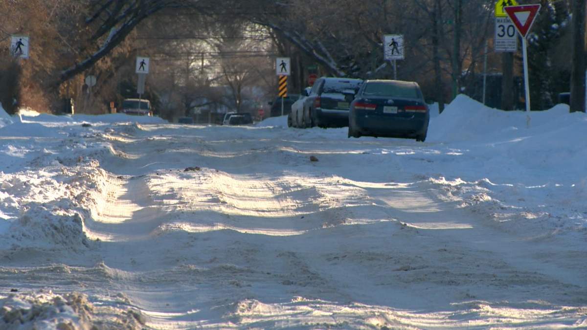 Saskatoon streets during the snow event of 2022.