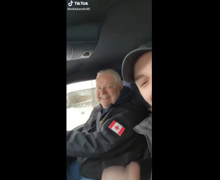 A screenshot of a video posted to TikTok Monday morning by user @eddykandic95.