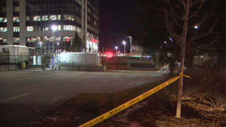 Police cordoned off an area to collect evidence.