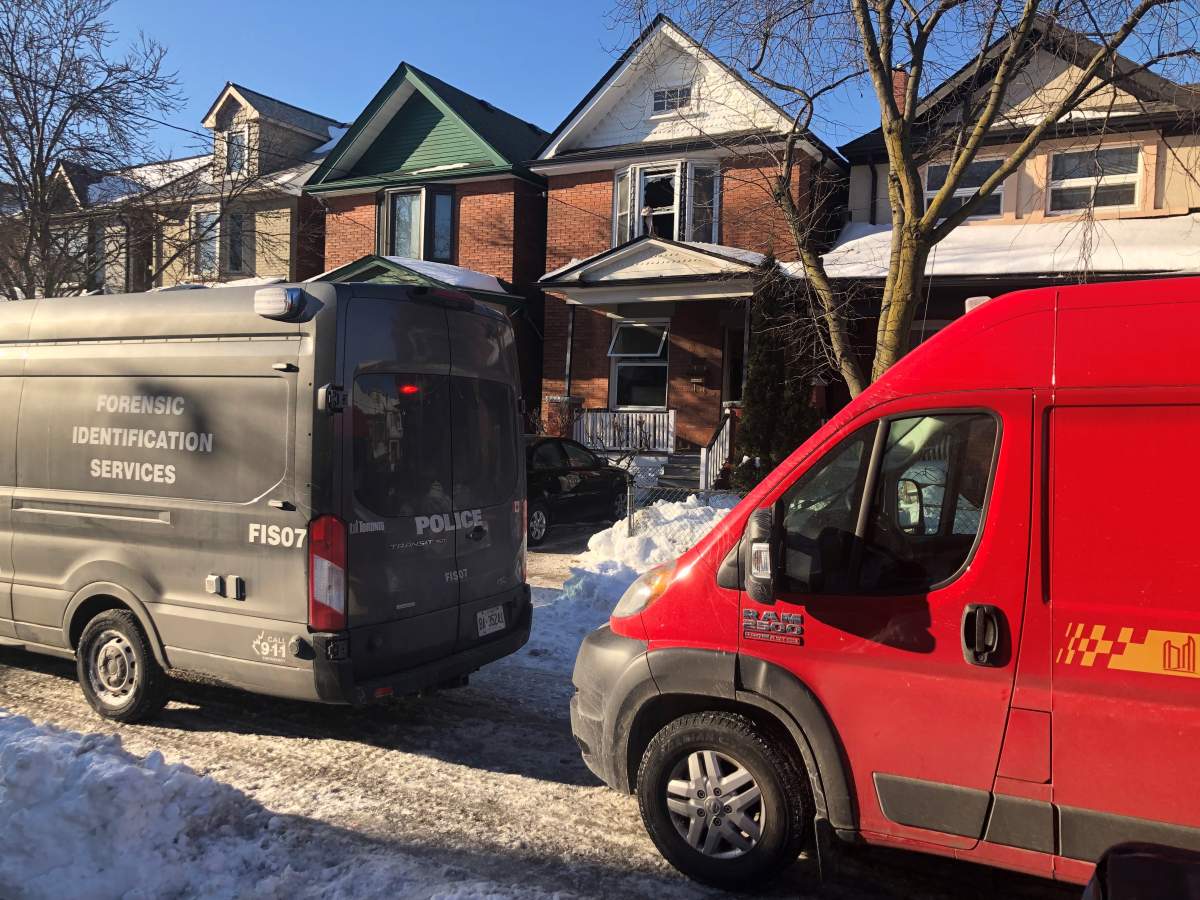 Crews on scene after a fire on Gladstone Avenue.