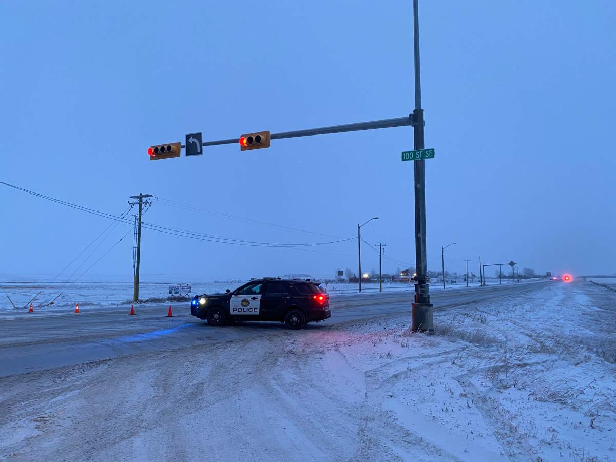 17 avenue crash calgary police winter snow blocked off