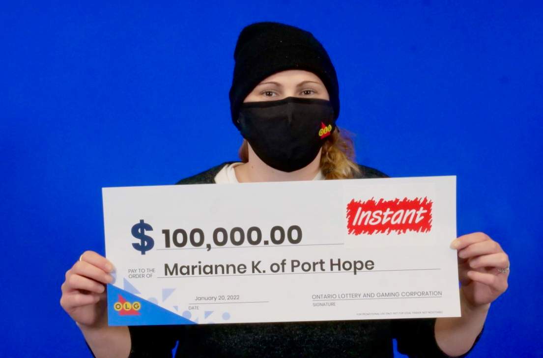 The OLG says a Port Hope woman won $100,000 on a lottery ticket given to her as a holiday gift.