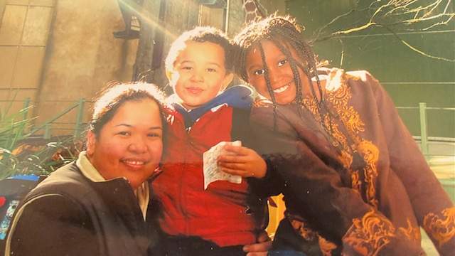 Dawn Richardson Wilson, who is competing for Team Canada in the 2022 Beijing Olympics, seen here with her family.