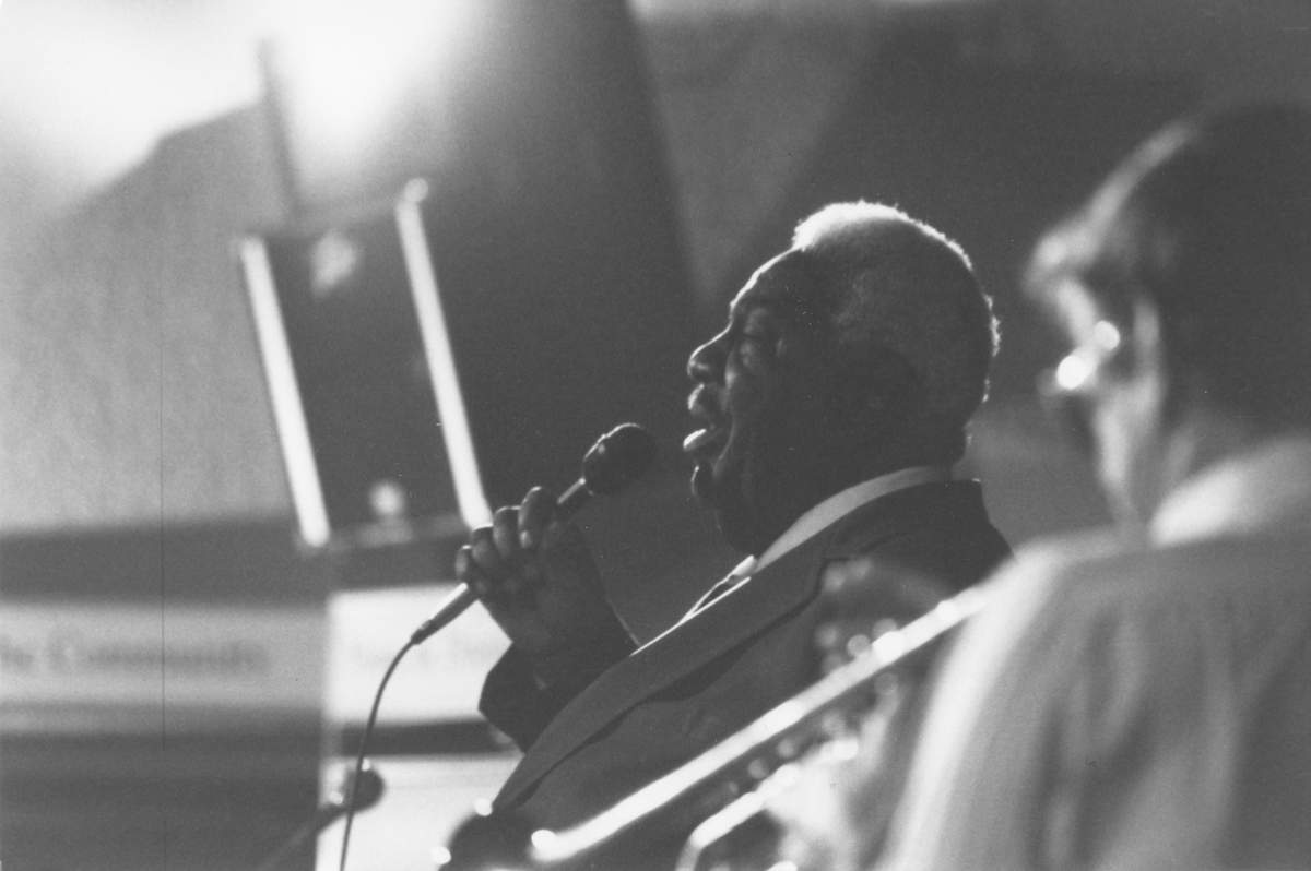 Clarence (Big) Miller is seen during a performance at the Yardbird Suite, a jazz club in Edmonton, in an undated handout photo. The biggest thing about Big Miller may have been the legacy he left in his adopted home.