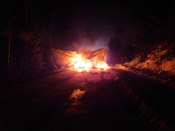 Coastal GasLink reported an alleged “violent attack” near the Marten Forest Service Road in northern, B.C. where it is workers are building a pipeline, early on Feb. 17, 2022. Houston RCMP are investigating the incident.