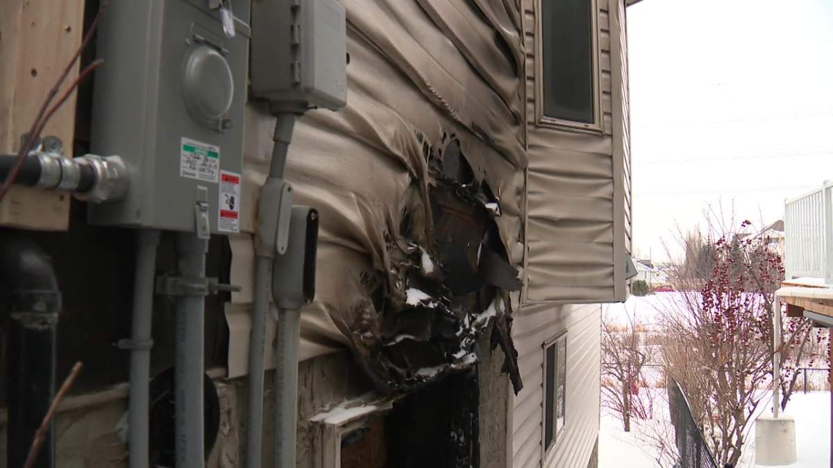 A home in south Edmonton's Ellerslie neighbourhood was damaged by fire in January 2022.