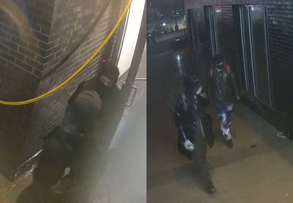 Police are searching for two suspects who allegedly stole tools from a building under construction.
