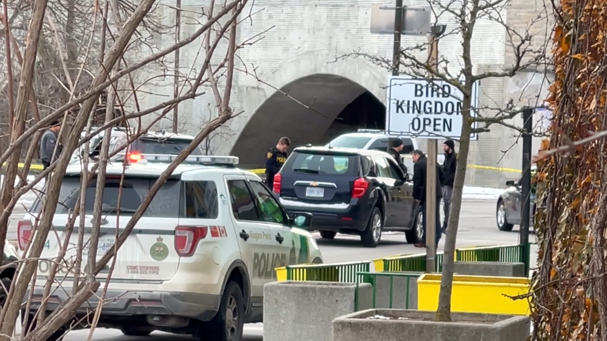 The Special Investigations Unit checking out an incident in Niagara Falls in which a person died following an interaction with Niagara Parks police on Feb. 28. 2021.