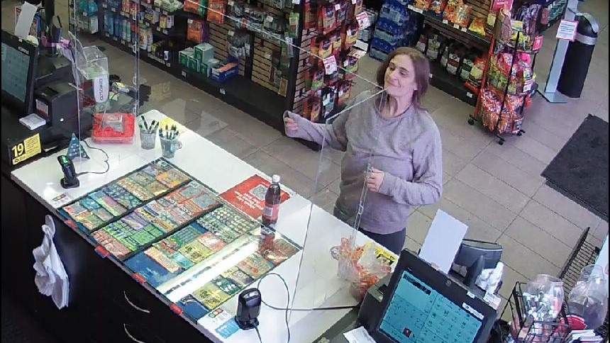 A security camera photo of the suspect taken on Nov. 11, 2021, just before 9:30 a.m.