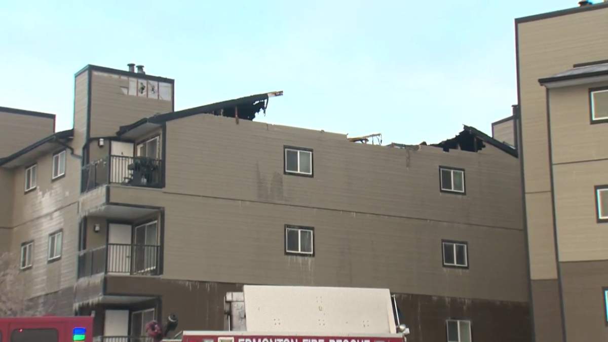 The fire at the Ridgewood apartment complex on the corner of 25 Avenue and 40 Street was reported just before 2 a.m. Monday, Feb. 28, 2022.