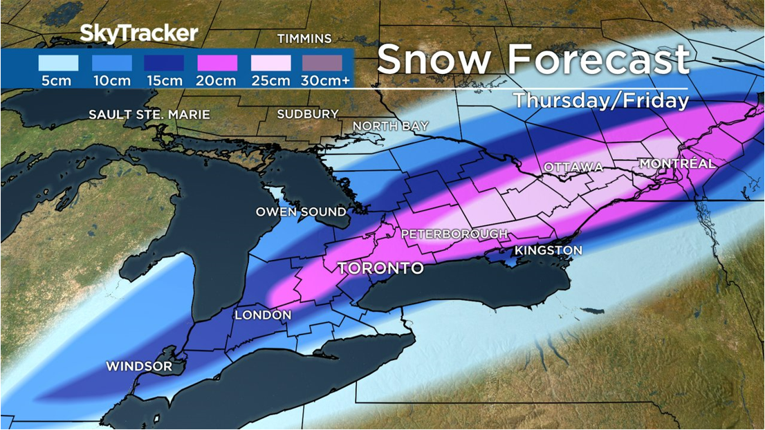 Weather forecast for Feb. 17 and 18.