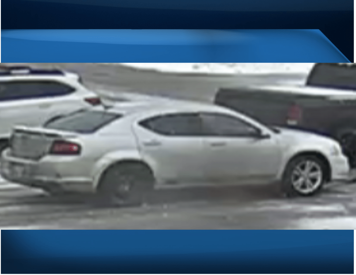 The vehicle used by two suspects following a theft from a grocery store in Ennismore on Feb.2, 2022.