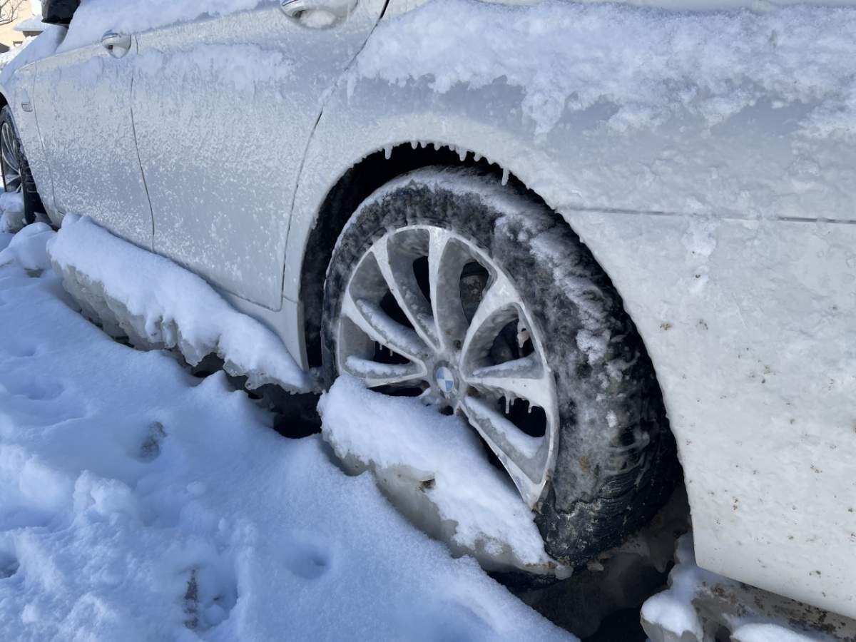 car with ice