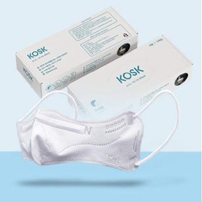 A screengrab of an advertisement for the Kosk mask.