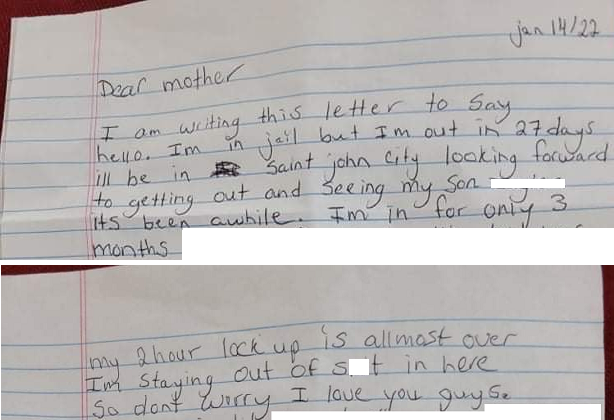 In a letter dated Jan. 14, Sappier said he was looking forward to getting out of jail.