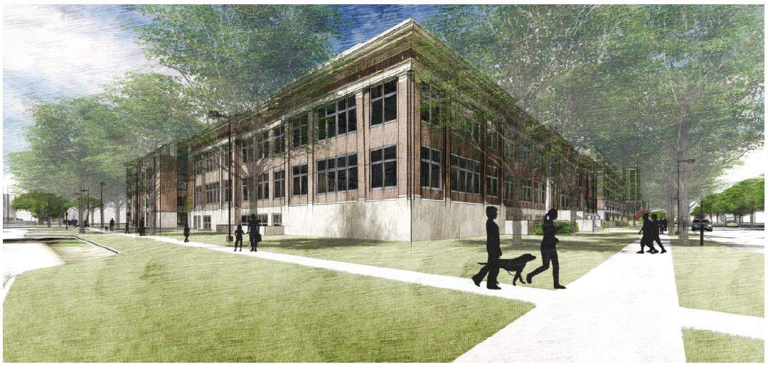 A rendering of the redeveloped Victoria Health Science Building.