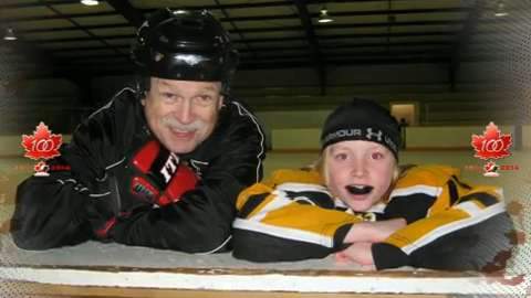 Ashton Bell pictured with childhood coach Bob Caldwell