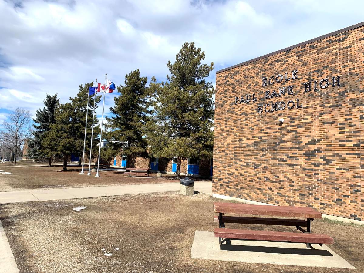 Paul Kane High School in St. Albert. Thursday, March 31, 2022.
