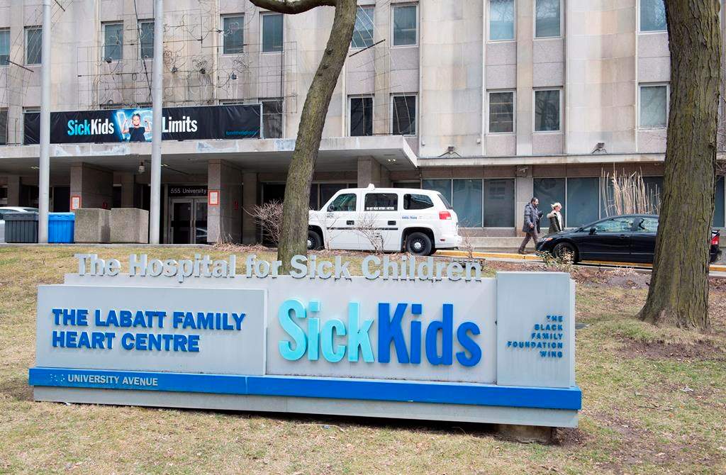 Toronto Sick Kids Hospital in Toronto is shown on Thursday April 5, 2018. 
