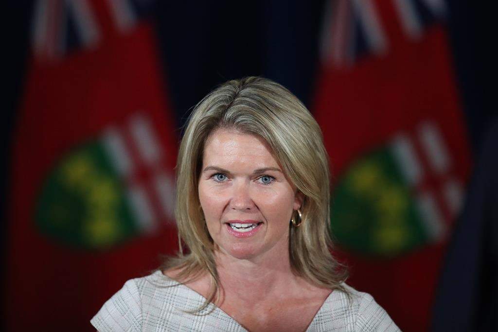 Colleges and Universities Minister Jill Dunlop speaks at the daily briefing on COVID-19 at the legislature in Toronto on June 25, 2020. 