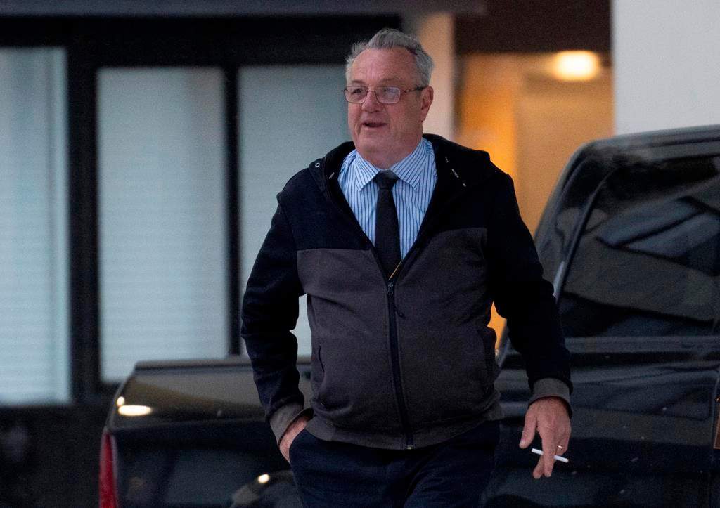 Ontario MPP Randy Hillier is seen as he arrives outside the Ottawa Police Services headquarters, Monday, March 28, 2022 in Ottawa. 