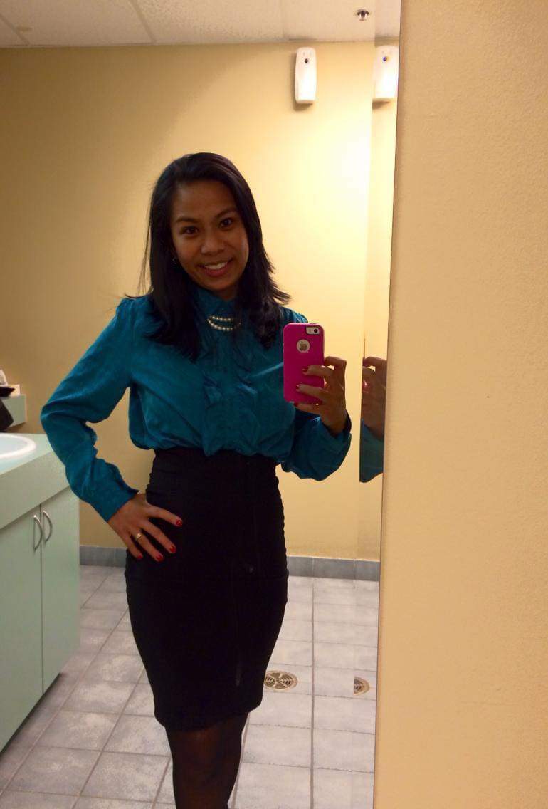 Image of how Alva Bourque dressed up for work in 2015 (Source: Alva Bourque)
