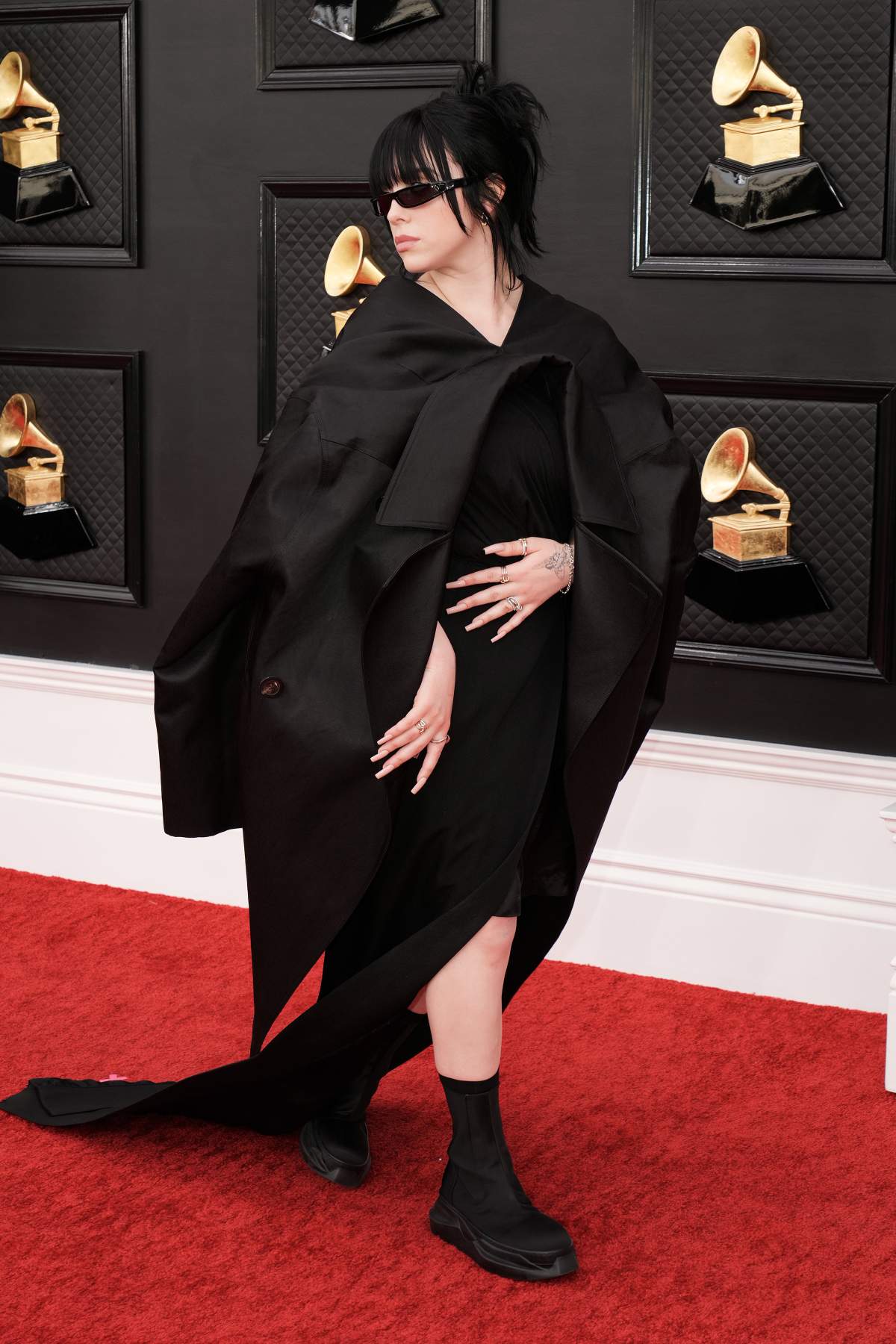 Billie Eilish attends the 64th Annual GRAMMY Awards at MGM Grand Garden Arena on April 03, 2022 in Las Vegas, Nevada.