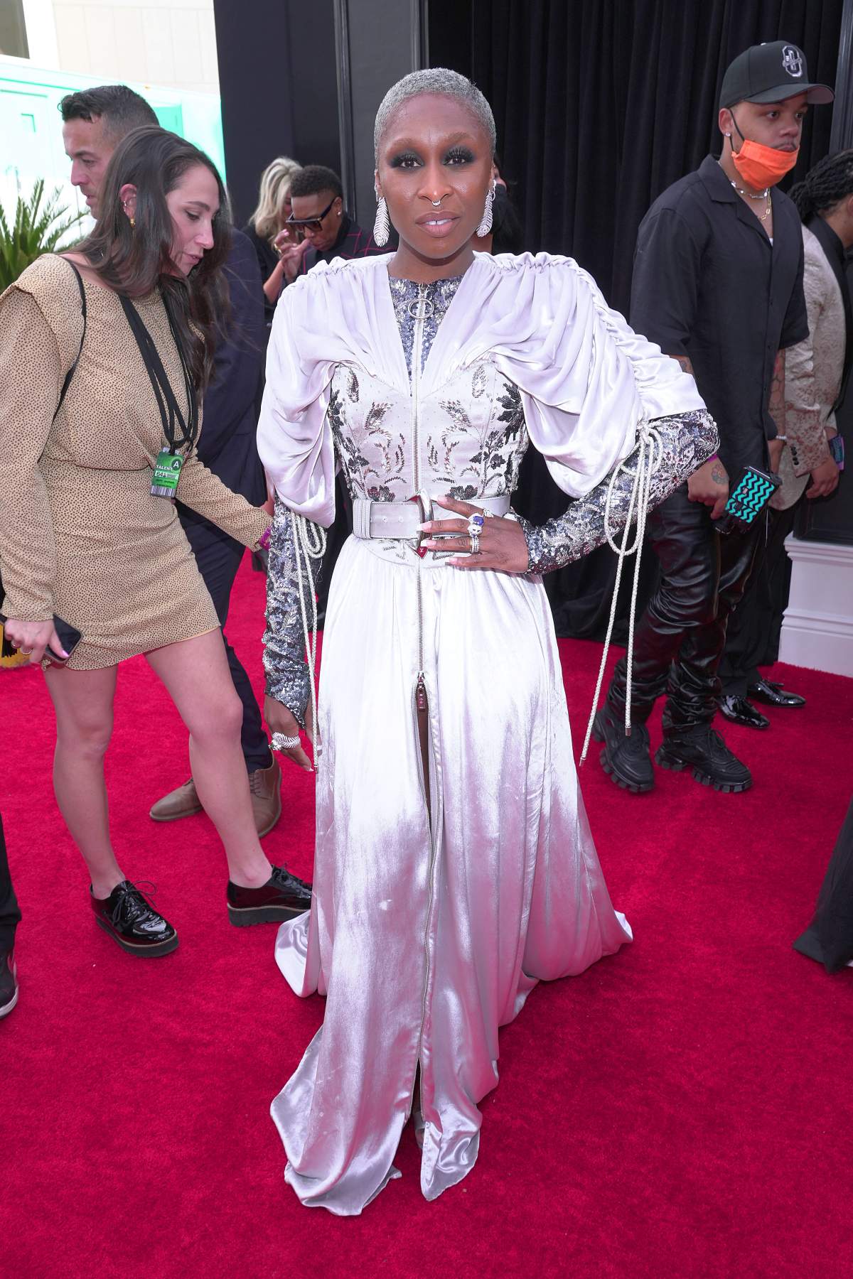 Cynthia Erivo attends the 64th Annual GRAMMY Awards at MGM Grand Garden Arena on April 03, 2022 in Las Vegas, Nevada. (Photo by Kevin Mazur/Getty Images for The Recording Academy)