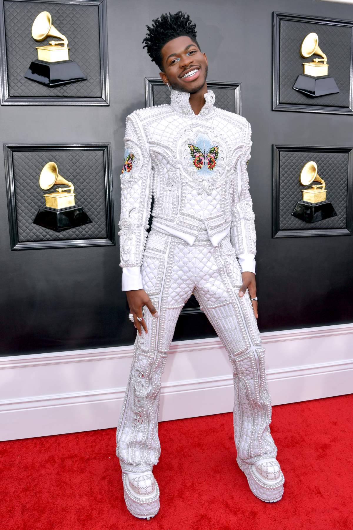 Lil Nas X attends the 64th Annual GRAMMY Awards at MGM Grand Garden Arena on April 03, 2022 in Las Vegas, Nevada.