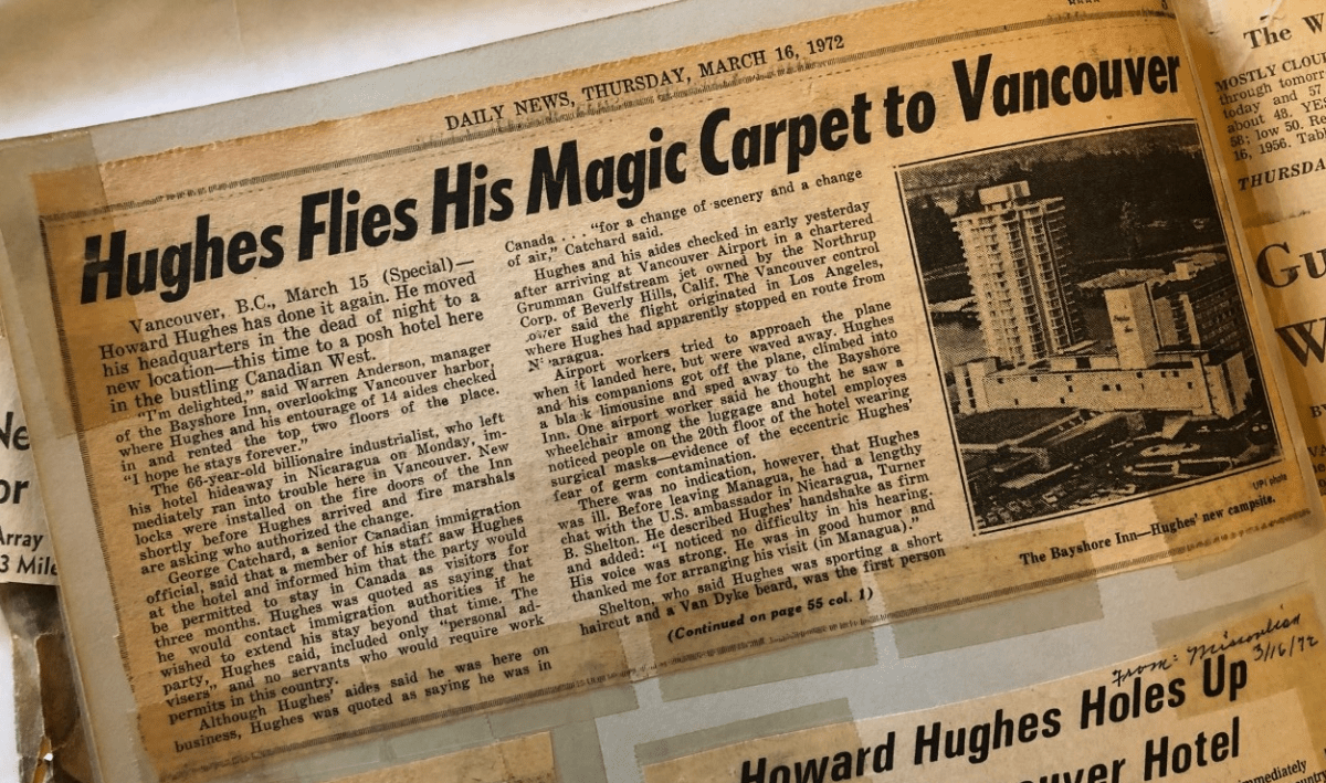 Howard Hughes newspaper story