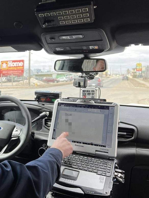 Cst. Bowes explains the many features of ALPRs