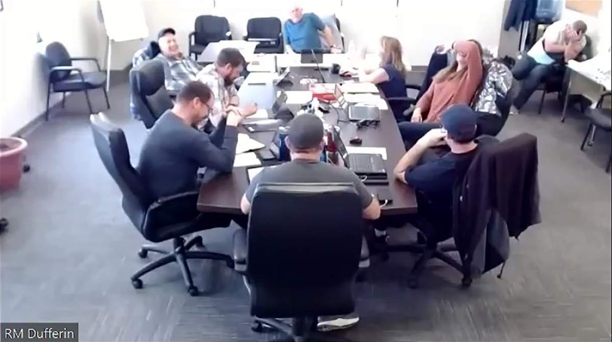 The R.M. of Dufferin council was meeting in chambers when the Zoom gallery started to fill with new attendees, including a naked man.