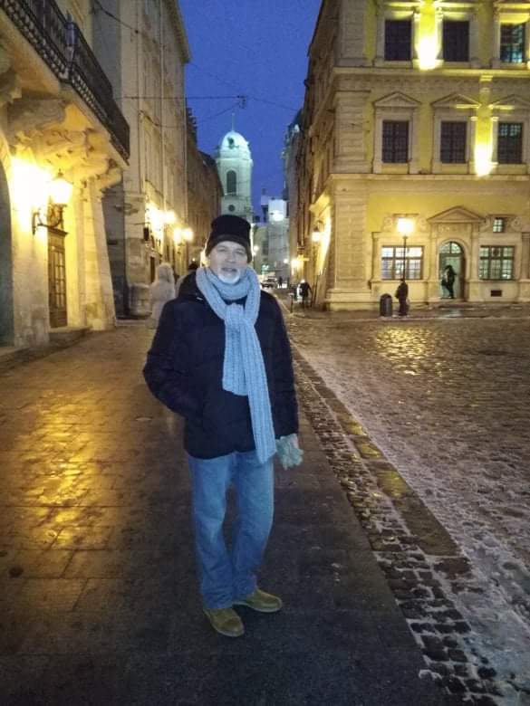 Volodymyr Tretyak poses for a photo in Lviv, Ukraine, taken less than two months before Russia’s invasion.