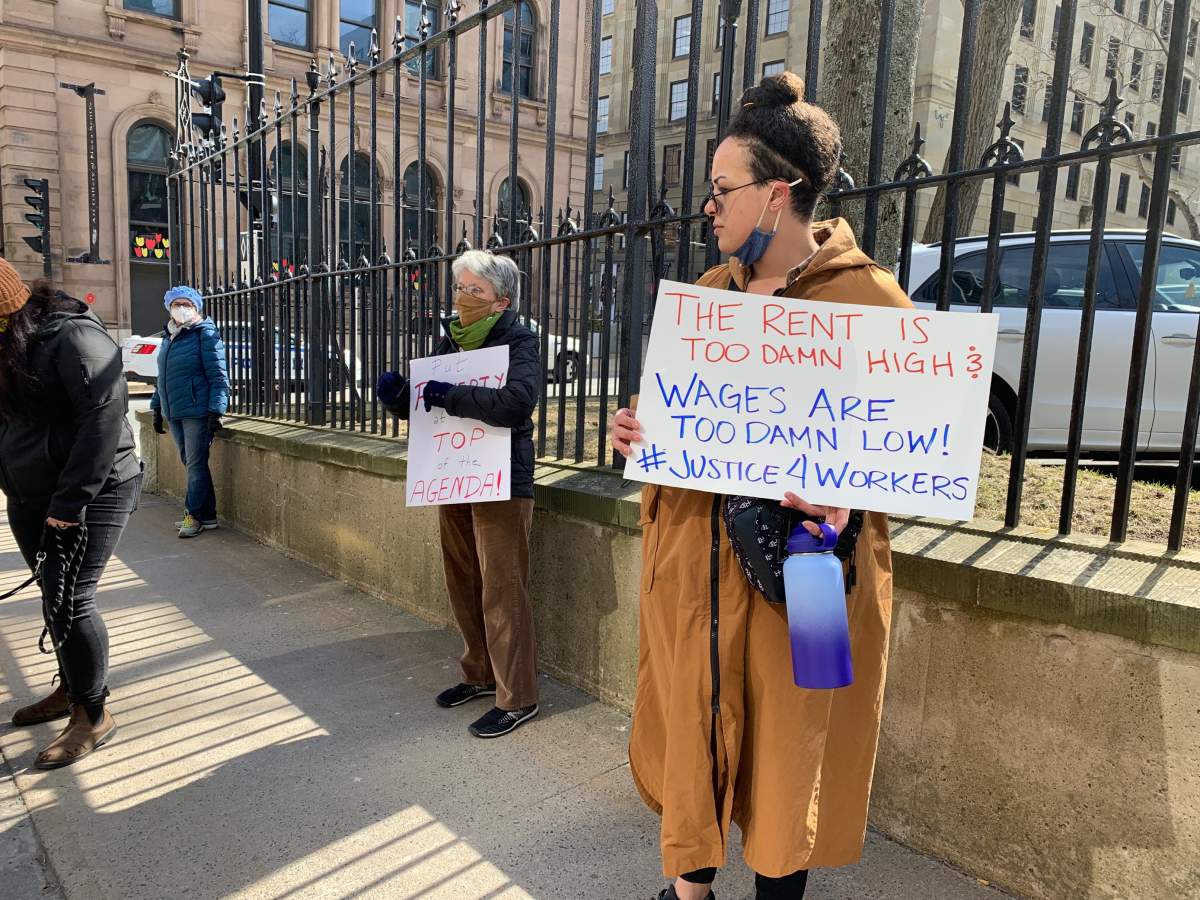 Nova Scotians protest low wages, rising living costs as legislature’s spring sitting begins - image