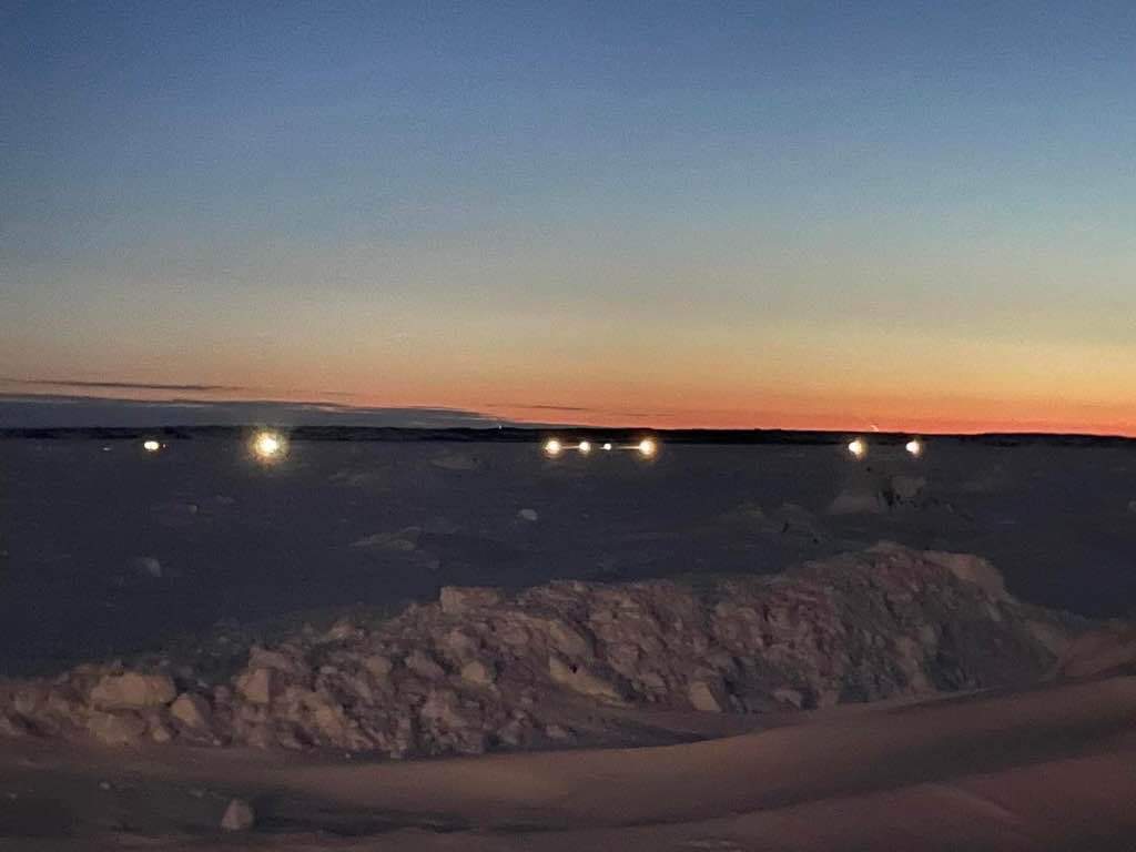 Snowmobiles arriving in Churchill, Man.