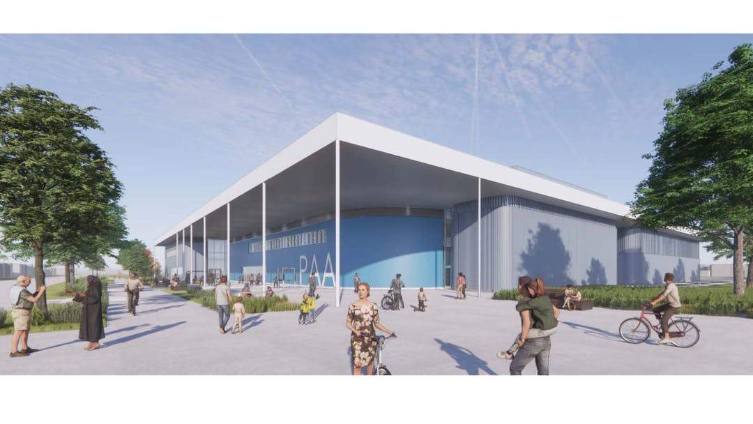 A sketch of the proposed Community Arena and Aquatics Complex in Peterborough.
