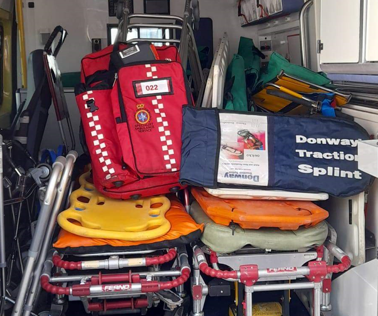 Donated equipment Ketler and his fellow volunteers plan to deliver directly to Ukrainians in need.
