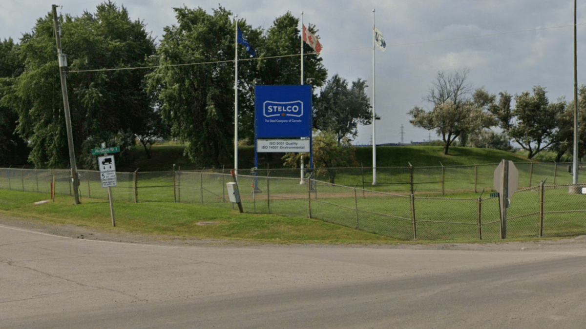 A photo of Stelco's Lake Erie Works facility in Nanticoke, Ontario. 
