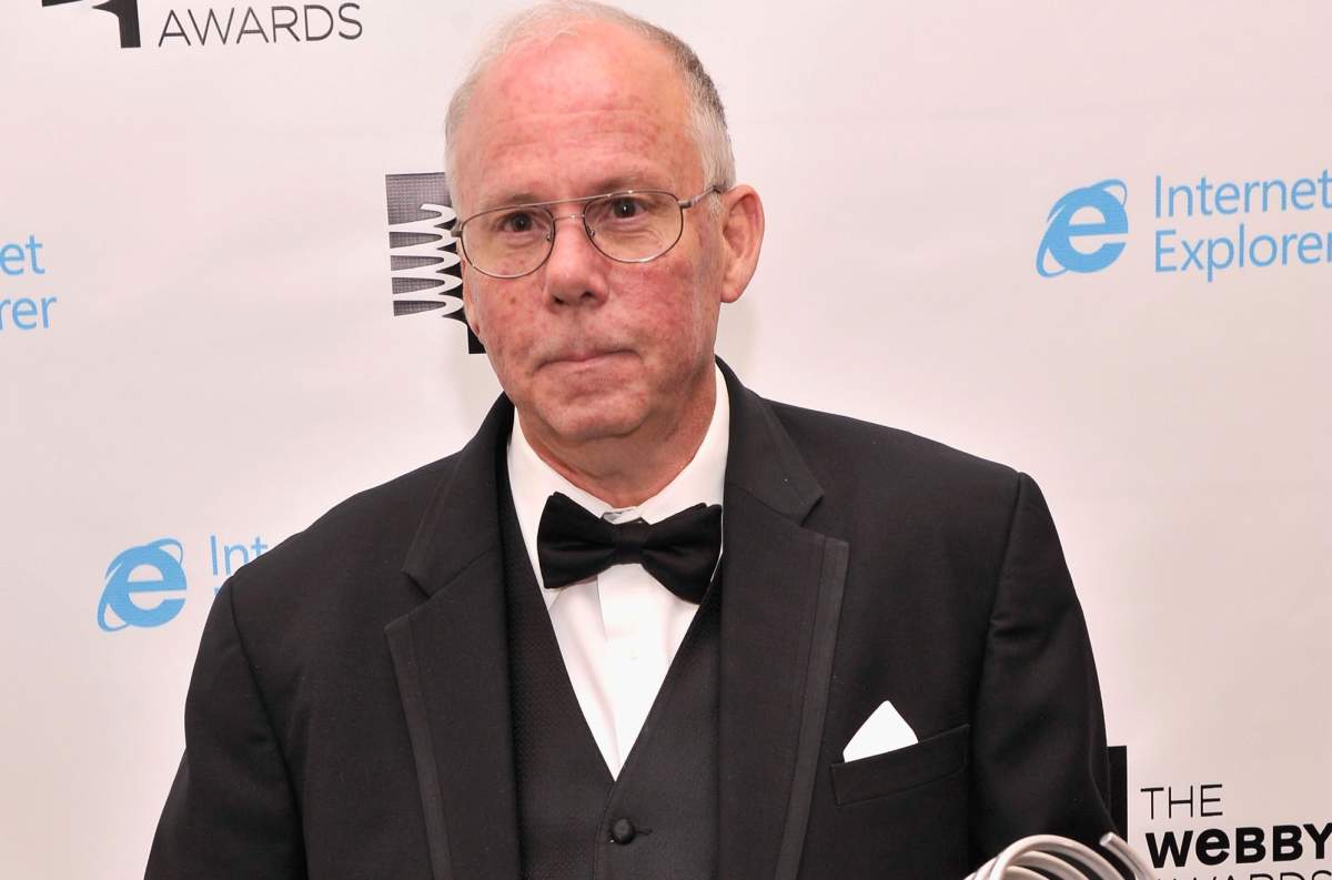 Steve Wilhite, inventor of the GIF file, poses with an award backstage at the 17th Annual Webby Awards at Cipriani Wall Street on May 21, 2013 in New York City.