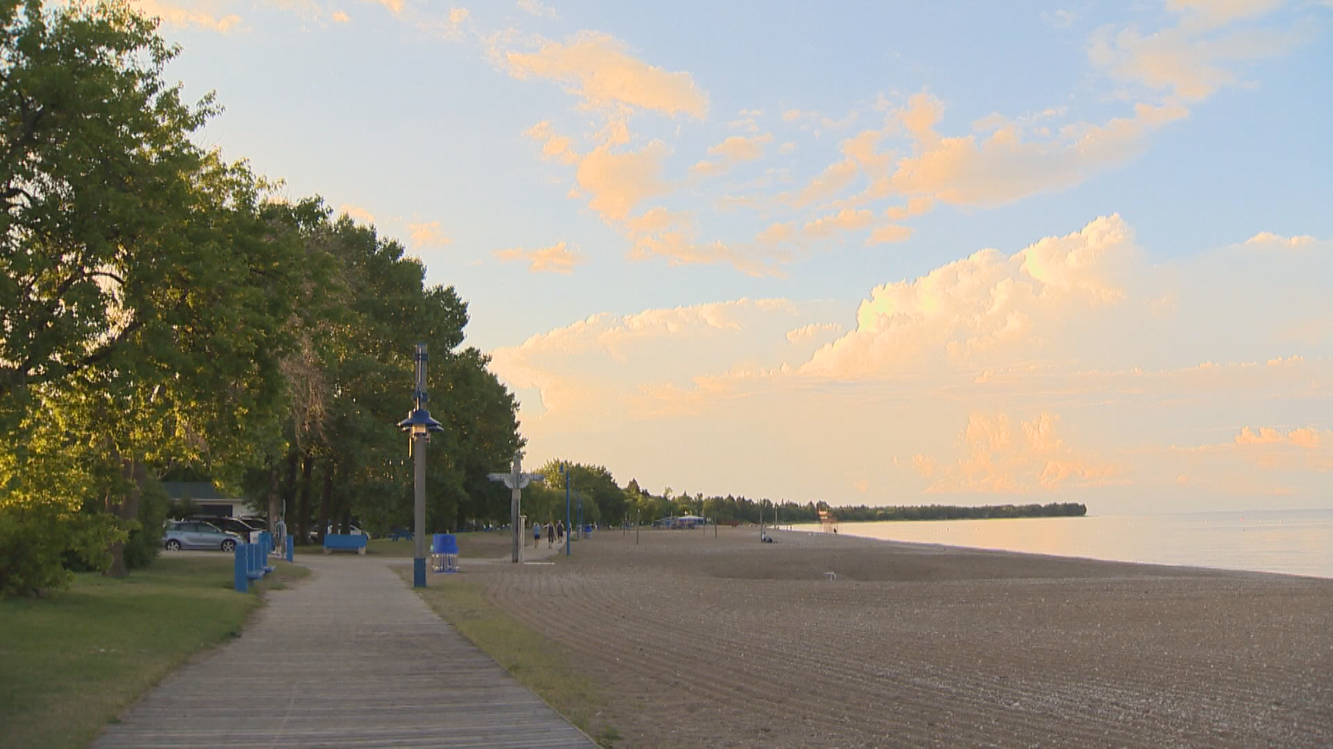 A beach near Lake Winnipeg just off the shores of Gimli, Man.