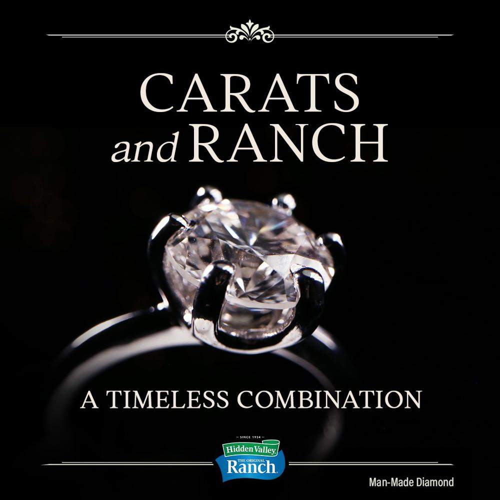 A graphic shows a photo of the ring with the slogan "Carats and Ranch" in overlay.