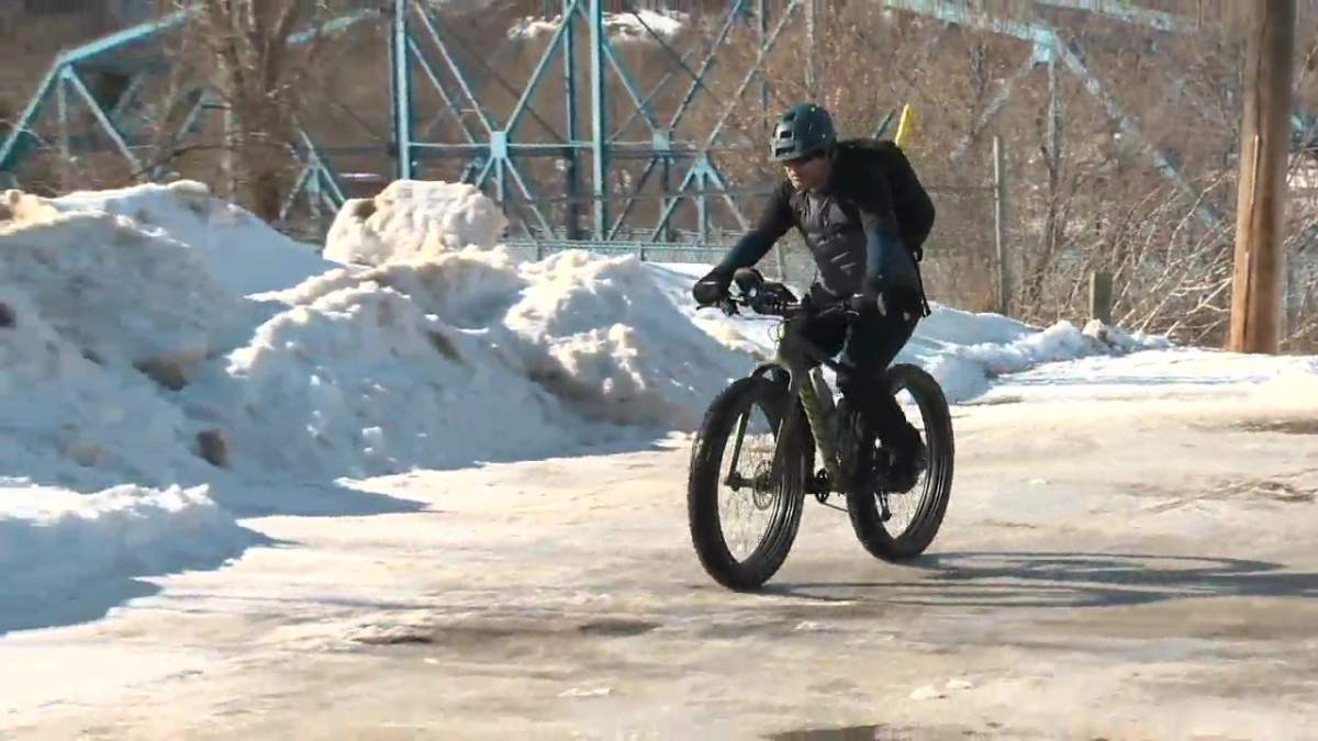 Edmonton's Simon North fat biking to fundraise for Ukraine Mar. 12, 2022.